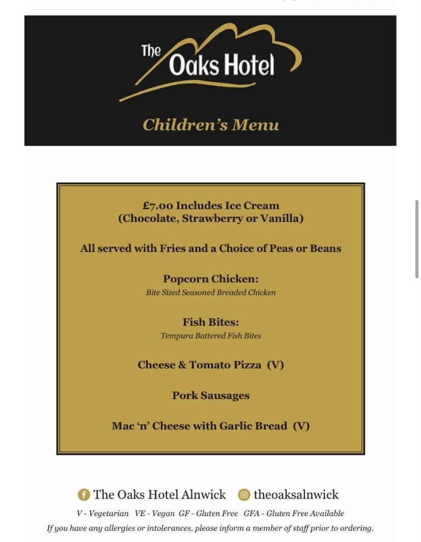 The Oaks Hotel Alnwick Extérieur photo